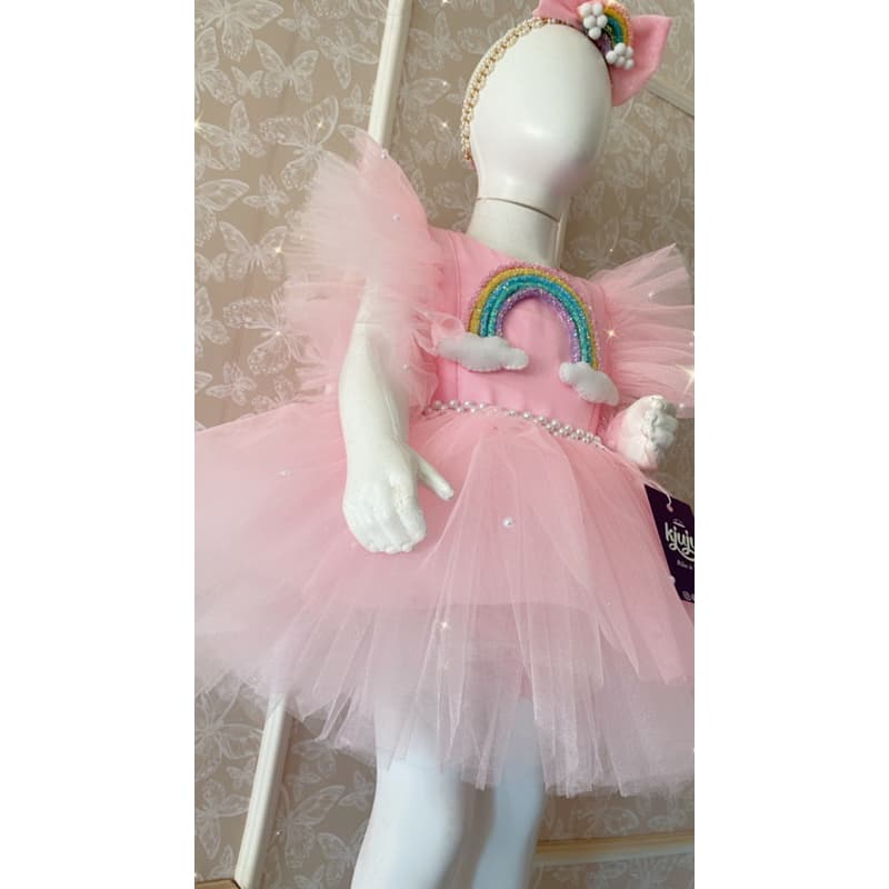 Lindo vestido Candy tema Arcoiris menina festa aniversario luxo