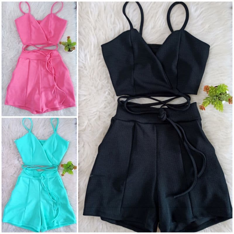 conjunto feminino moda blogueira gringa verão preto/branco/vinho