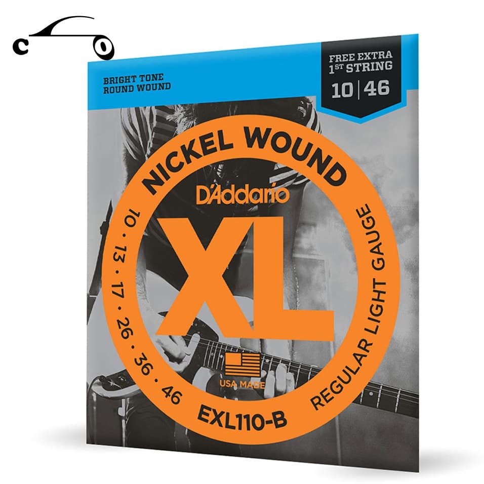 Encordoamento para Guitarra Daddario 010-046 EXL110-B Tensão Leve com 1ª Corda Mi Extra Jogo de cordas Para Guitarra ElétricaEncordoamento para Guitarra Daddario 010-046 EXL110-B Tensão Leve com 1ª Corda Mi Extra Jogo de cordas Para Guitarra Elétrica