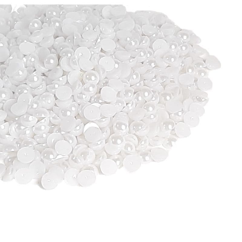 Meia pérola branca abs 6mm 100g