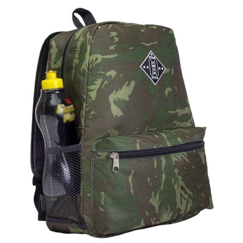 Mochila estampada camuflada