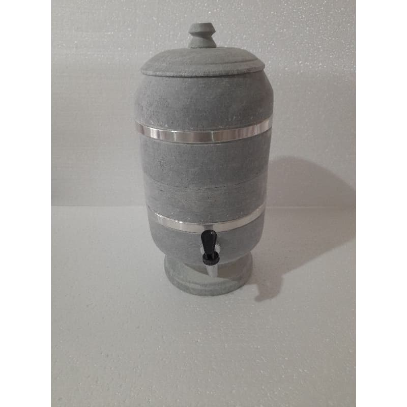 filtro de água,  pedra sabão, com detalhe cromado 9lts (4,5 em cada parte)