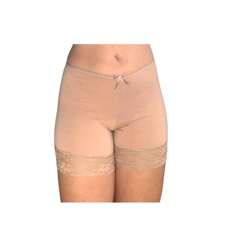 Bermuda Anágua Feminina Segunda Pele  Short Com Detalhe Em Renda