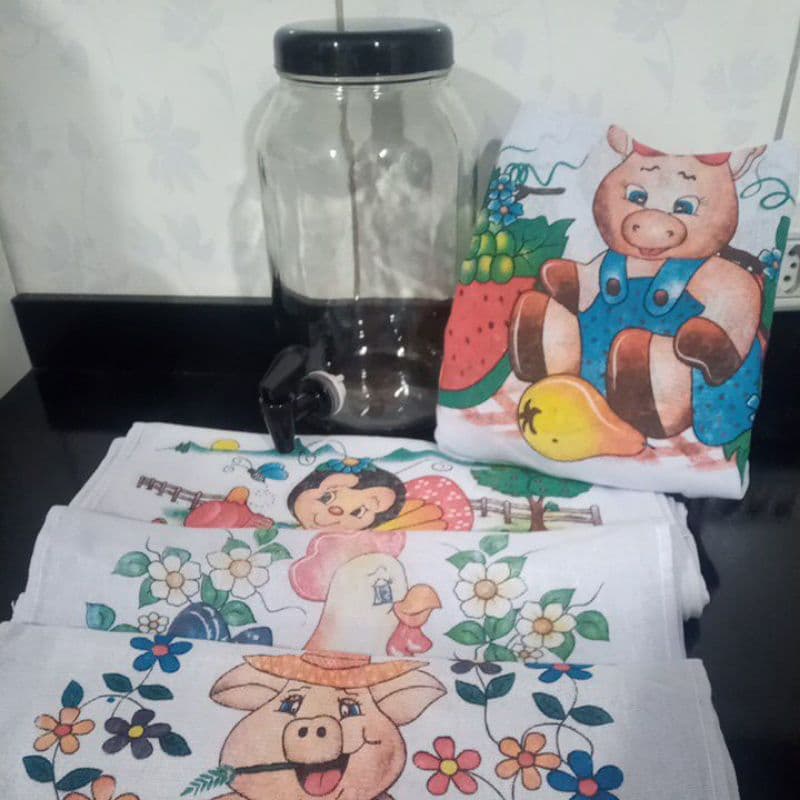 Suqueira de Vidro 3L + um Paninho de prato de mimo.
