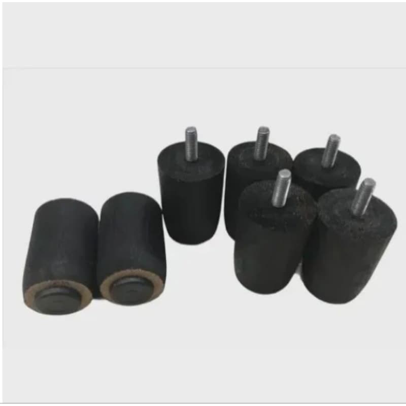 Pé De Cama Box C/7 Pes Madeira 6cm Preto Casal Sp Reforçado