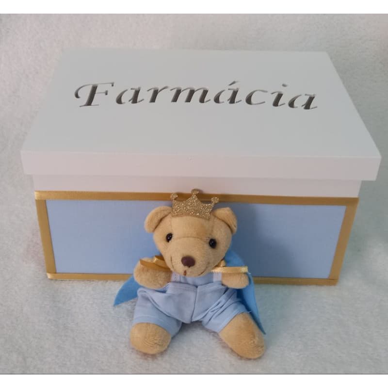 farmacinha em mdf urso principe  azul