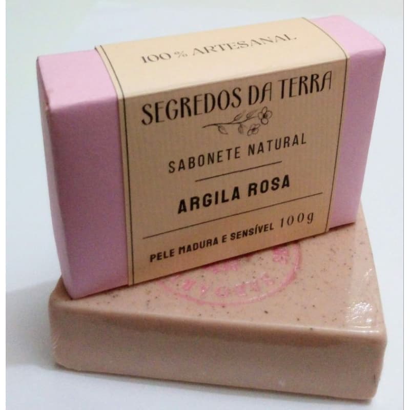 Sabonete de Argila Rosa, Pele Madura e Sensível