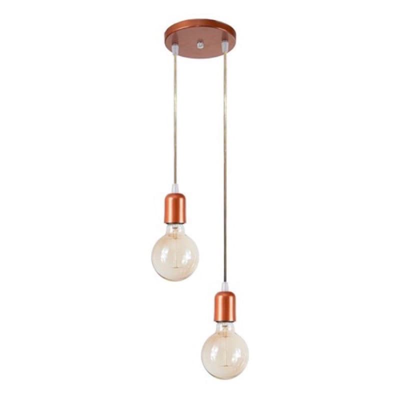 Pendente Duplo Luminária Para Duas Lâmpadas com Cabo de 2 Metros