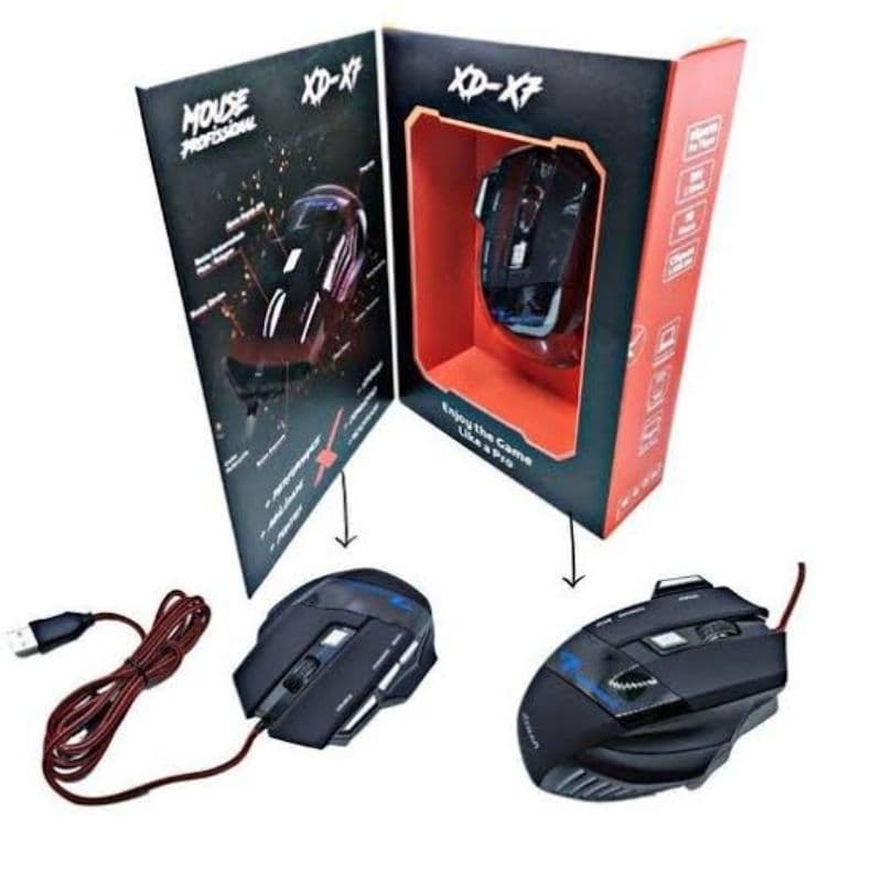 Mouse gamer profissional xd-x7 com led RGB xtrad