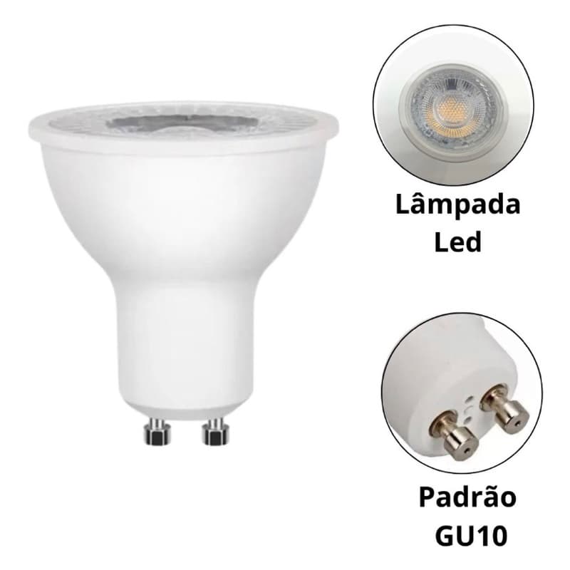 Lâmpada Led Dicroica Mr16 Gu10 6w 6,5w Bivolt Lâmpada Branco Frio Branco Quente Branco Neutro