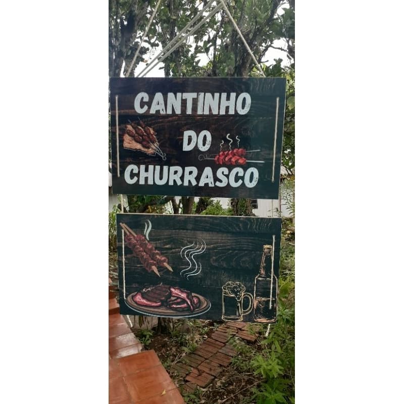 Quadro decorativo Cantinho do churrasco mdf