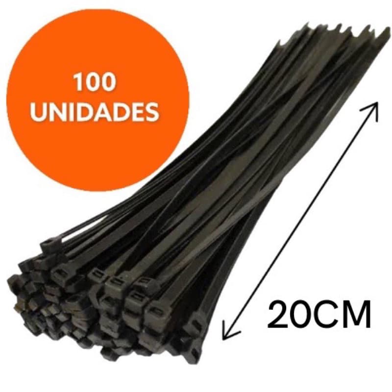 Abraçadeira Enforca Gato de Nylon 2,5mm x 20cm - 100 unidades (M-41C)