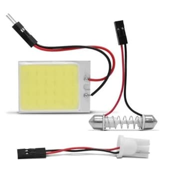 Placa LED Cob 24 Pontos Pingo T10 Torpedo 5W 12V Luz Interna