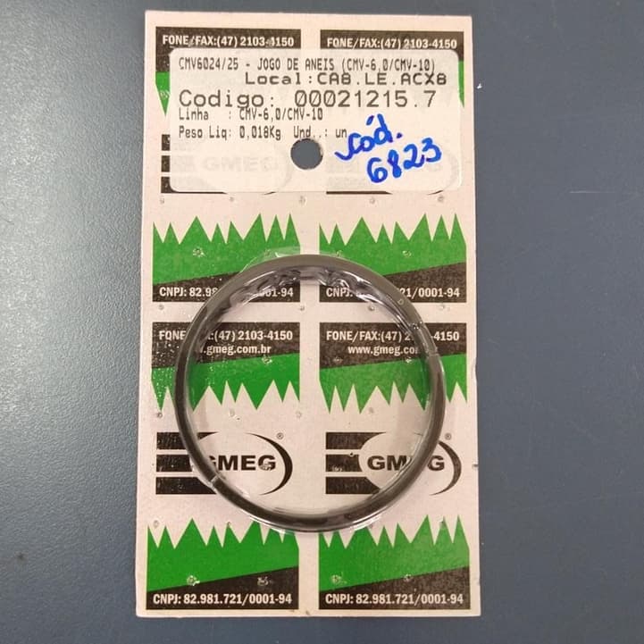 Jogo De Anéis Para Compressor Motomil CMV- 6,0 / CMV- 10