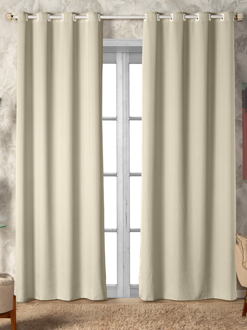 Cortina Oxford 300 x 250 para Sala/Quarto com Ilhós para Varão PROMOCAO