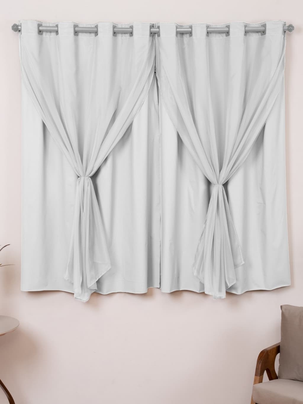 Cortina com Blackout PVC Com Voil para Sala Quarto Janela Tamanho 2,00 m x 1,40 m PROMOCAO