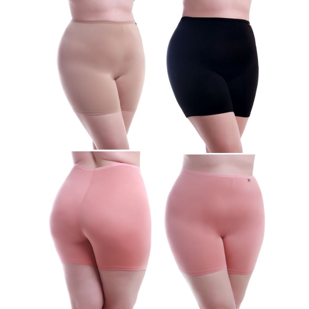 Calcinhas plus size kit 2 short segunda pele feminino usar com roupas Anti assadura Para Saia/vestido Não marca