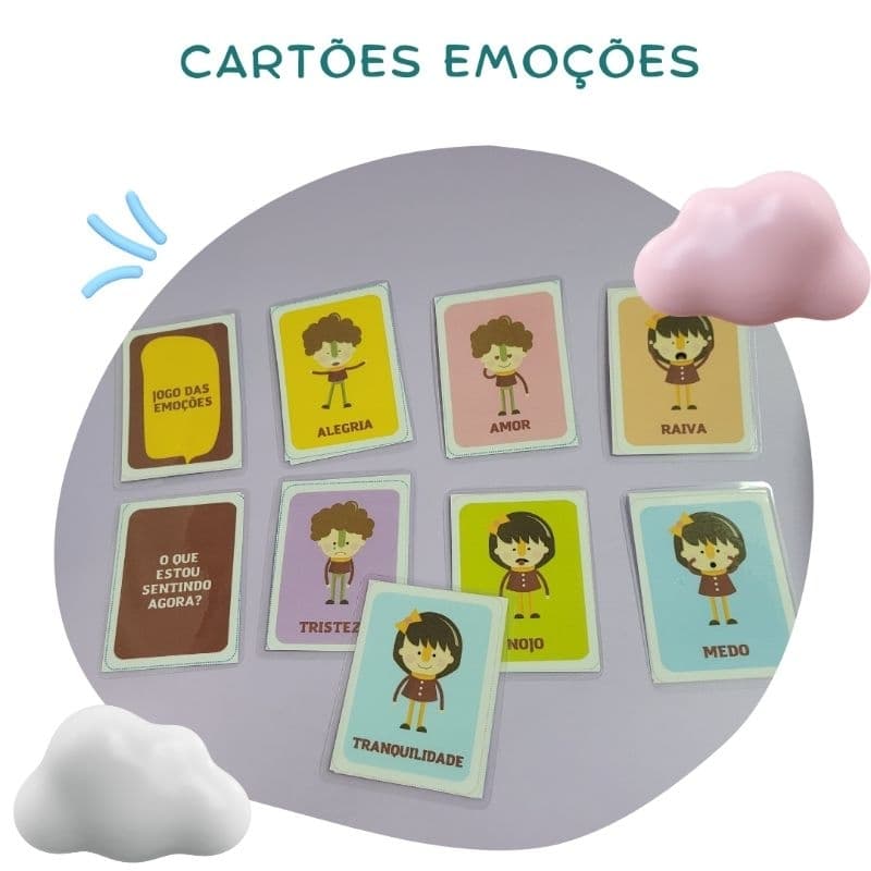 Jogo das emoções/ Cartões plastificados emoções e sentimentos