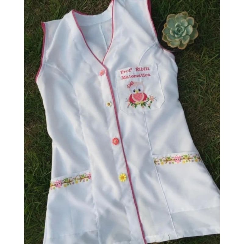 jaleco uniforme oxfordine professora