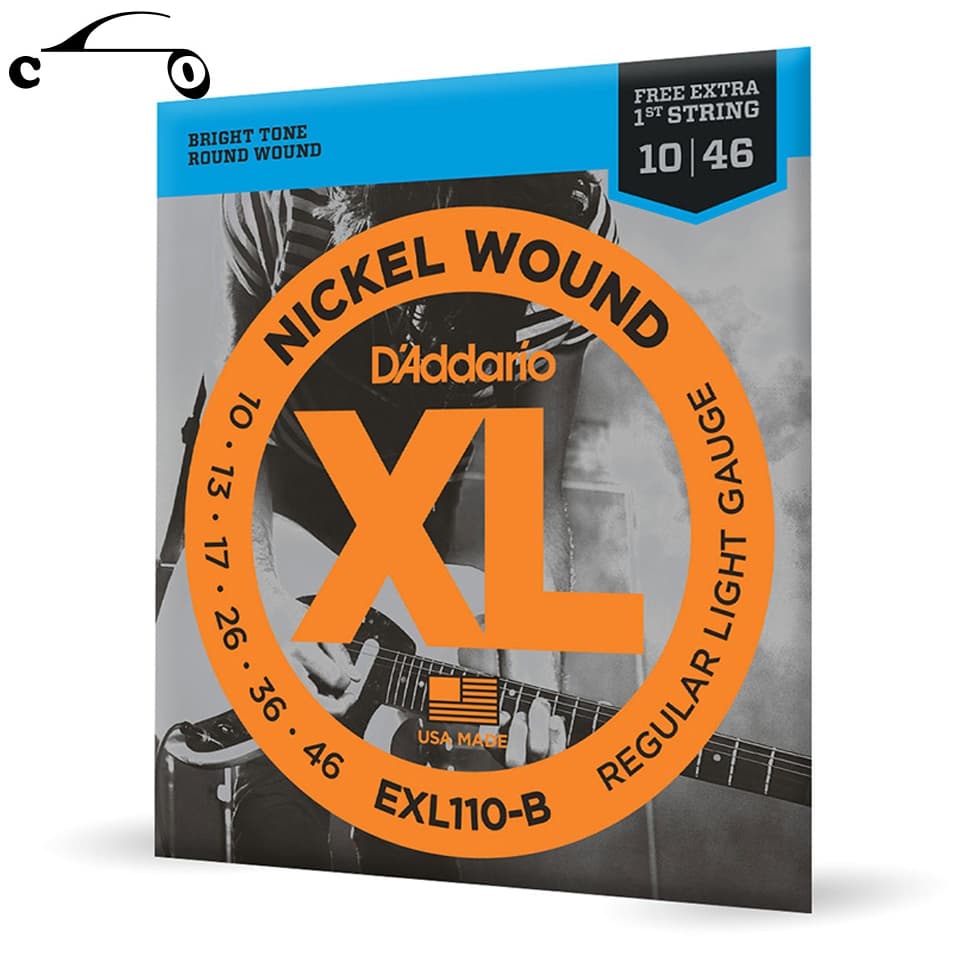 Encordoamento para Guitarra Daddario 010-046 EXL110-B Tensão Leve com 1ª Corda Mi Extra Jogo de cordas Para Guitarra ElétricaEncordoamento para Guitarra Daddario 010-046 EXL110-B Tensão Leve com 1ª Corda Mi Extra Jogo de cordas Para Guitarra Elétrica