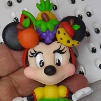 Olhos Adesivos Resinados Ratinho, miney, mickey, aplique de laço e biscuit