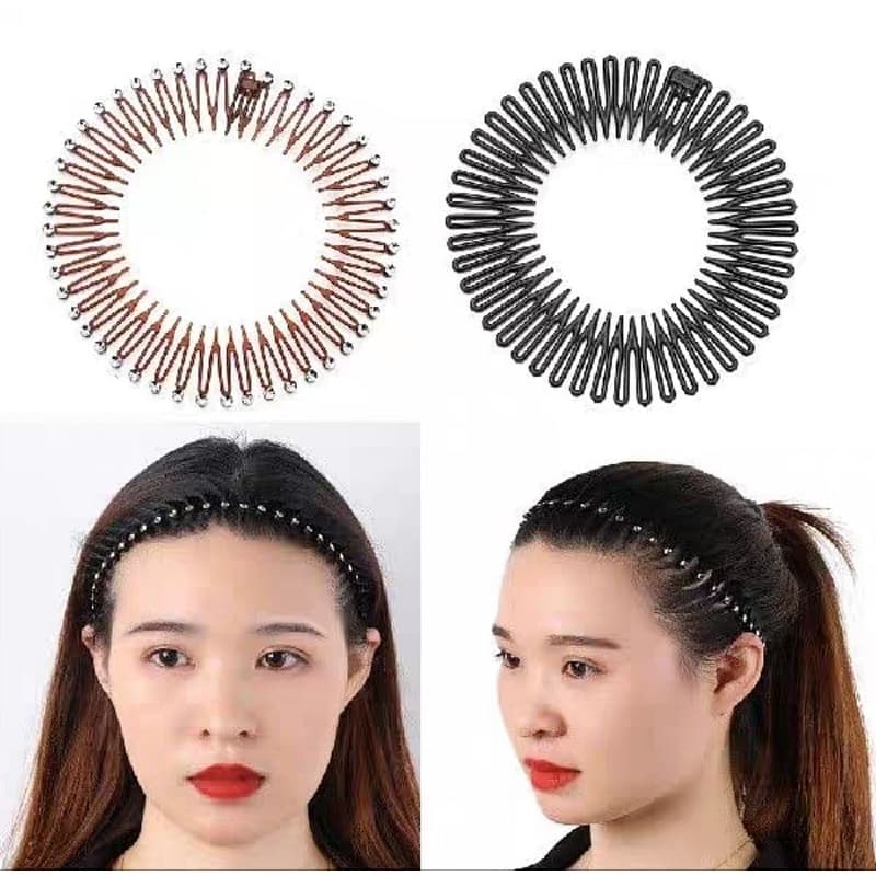 coque ou tiara para cabelo kit 6pcs cores pretos