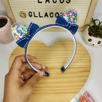 Tiara de Cabelo Orelha de Gato/ Arquinho Escolar