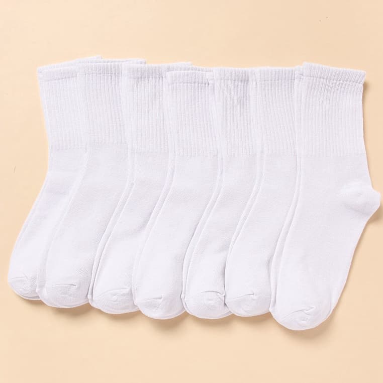 Kit 10 Pares de Meia Branca Adulto Cano Longo Masculina Adulto