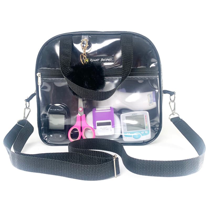 Bolsa Enfermagem + Chaveiro Bolsa Transversal e Bolsa de mão Dijon Metalassê Ronafe Backpack