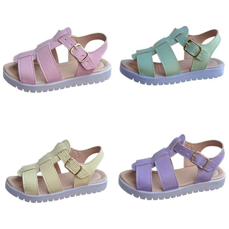 Sandália Infantil Papete Gladiadora Candy Colors