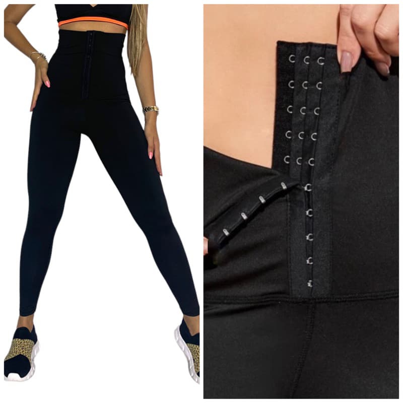Calça Legging Lipo Fitness Modeladora Suplex Fricout Segura Barriga Cintura Alta Feminina