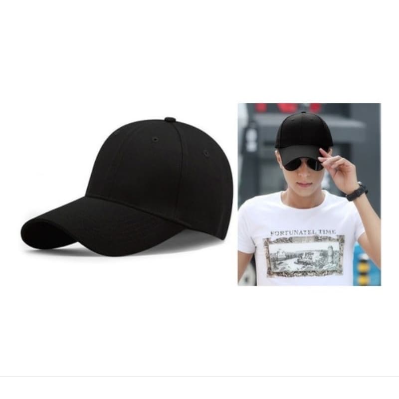 Boné Masculino Feminino Liso Ajustável Preto bonés p bordar