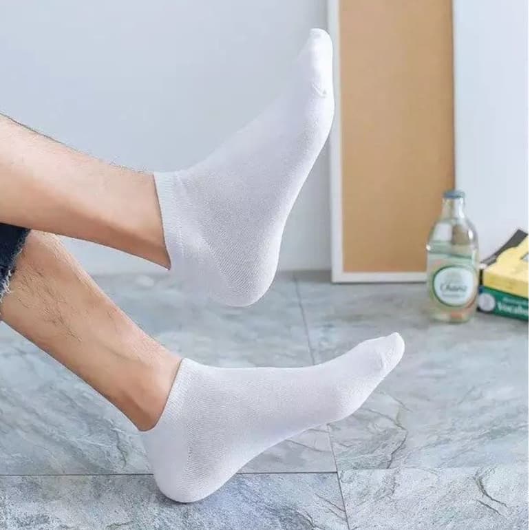 Kit 6 Pares de Meias Branca Soquete Cano Curto Adulto Masculina Lisa