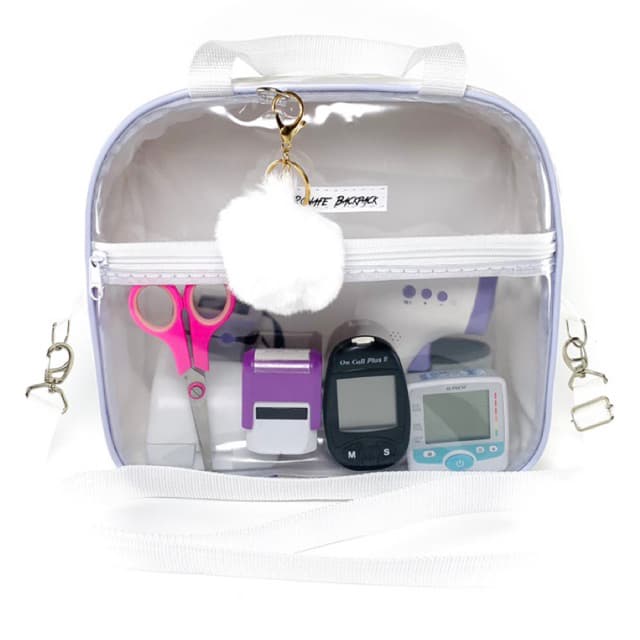 Bolsa Enfermagem + Chaveiro / Bolsa Transversal transparente e Bolsa de Mão.