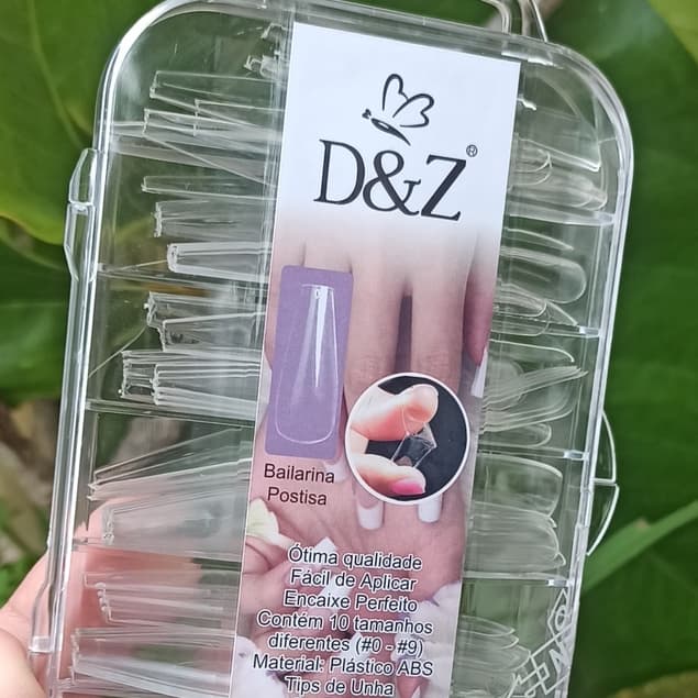 Kit Unha Postiça Bailarina Original Caixa com 120un Para Alongamento Unhas