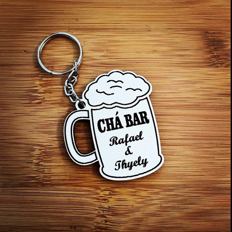 Kit de Chaveiros MDF Caneca Chopp Chá Bar Personalizado em MDF