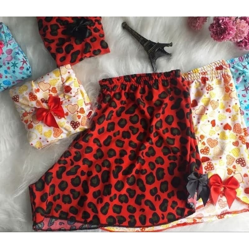Kit 3 babydolls estampados liganete malha fria