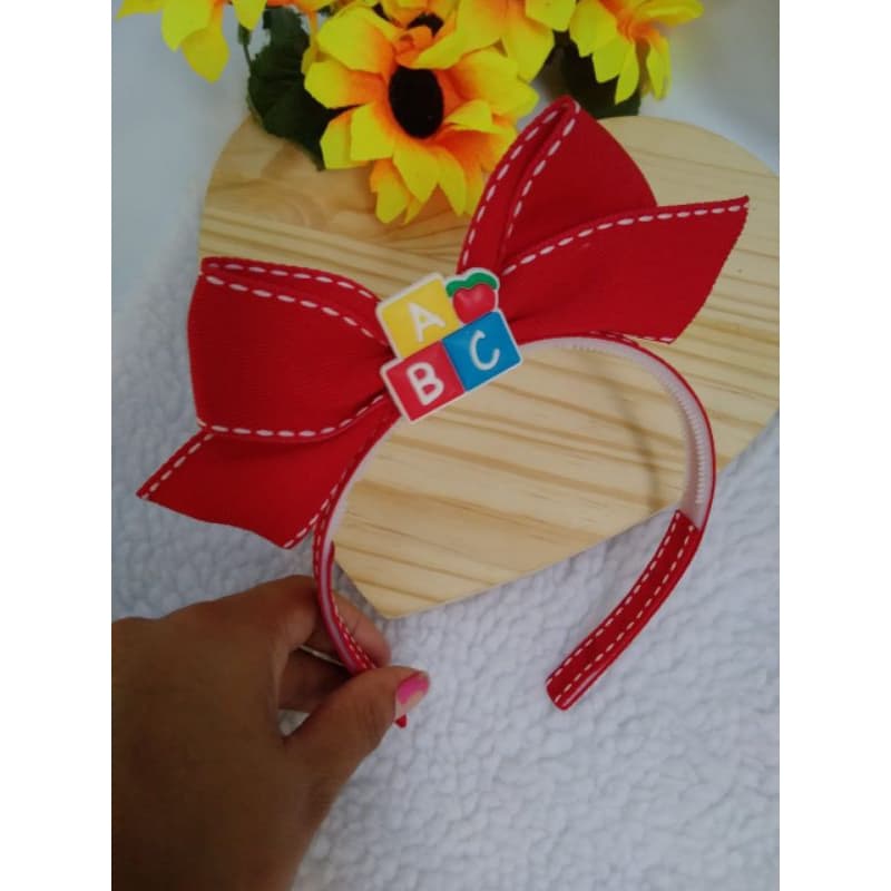 tiara em pé infantil escolar/outras cores disponíveis/VOLTA AS AULAS/COD016