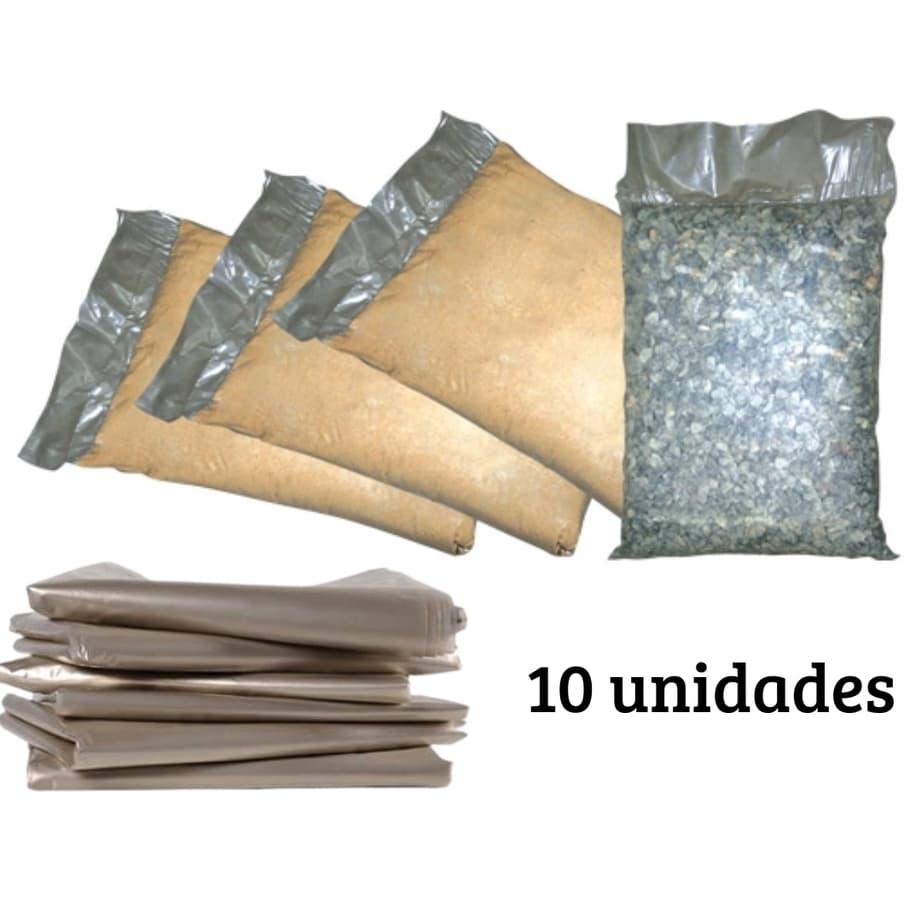 Saco Plástico Para Areia, Pedra, Terra (10 Unidades) 30x40cm | 40x60cm | 50x60cm | 50x70cm | 60x70cm