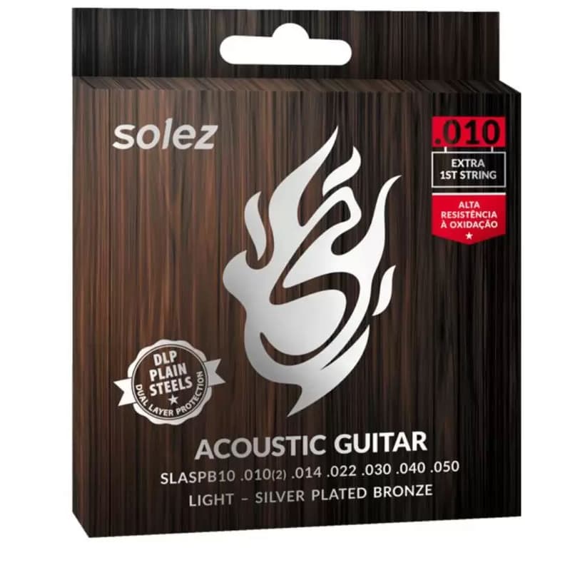 Encordoamento Solez Violão Slaspb10 Silver Plated Bronze DLP.
