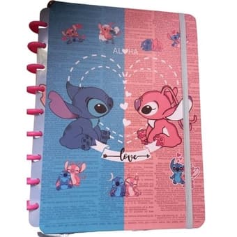 Caderno de disco do Stitch médio