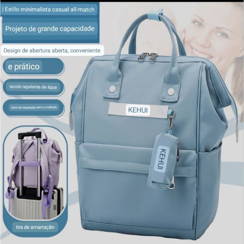 Bolsa Mochila Maternidade Media Multifunção Bebê - Mamãe preparada - Pronta entrega