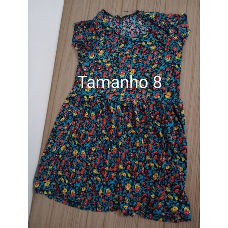 Vestido floral 8 anos - desapego