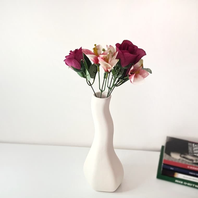 Vaso Floreira Plutão em Cerâmica MÉDIO Decoração Decorativo Branco Fosco para pintar