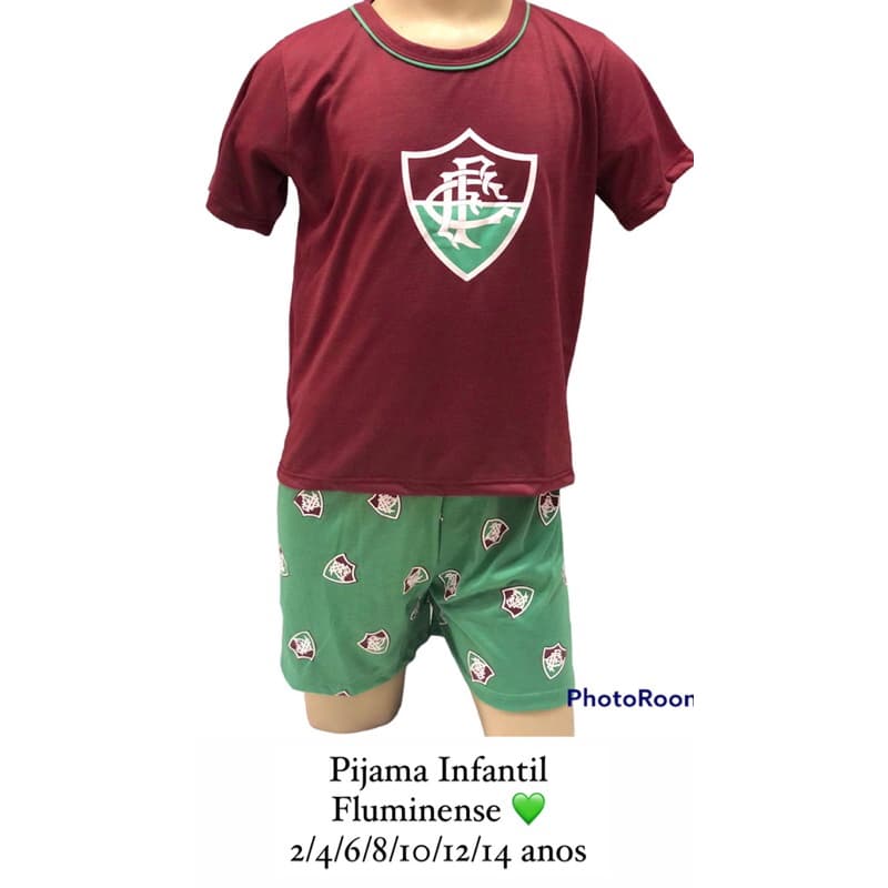 Pijama Infantil Juvenil Fluminense Temático Masculino Menino Garoto Meia Manga de Malha Algodão Verão Outono Inverno Time Super Heróis Marvel Vingadores