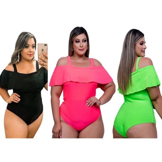 Kit 3 Body Bori Plus Size Blusinha De Mulher Blusa Feminina veste 48 a 50