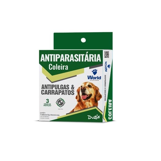 Coleira  AntiPulgas e Carrapatos em Cães  World Veterinária