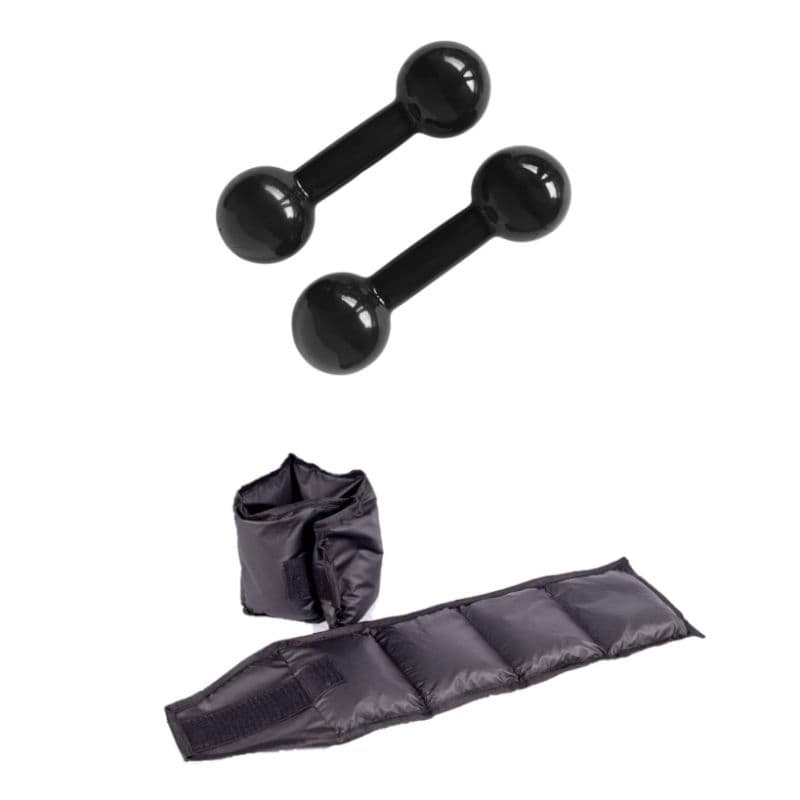 Kit Halter Emborrachado 2 Kg e Tornozeleira 2 Kg Cada + Brinde