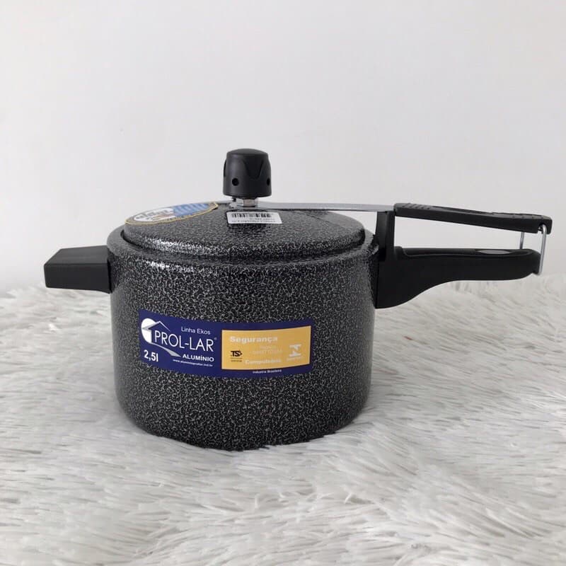 Panela de Pressão 2,5 Litros em Alumínio (Polido, Preto Craqueado, Rubi ou Black) Prol-lar