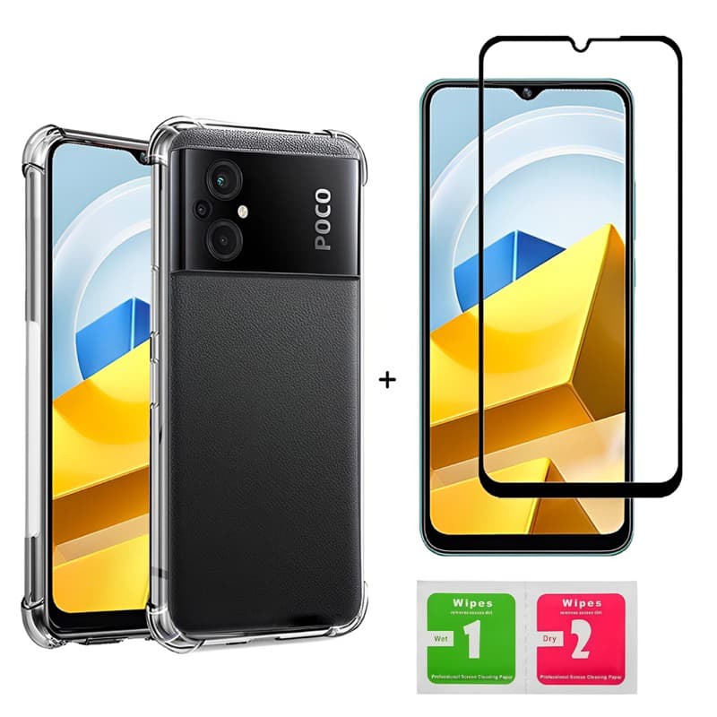 Capa Capinha Anti Shock + Película 3D Para Xiaomi Poco M5